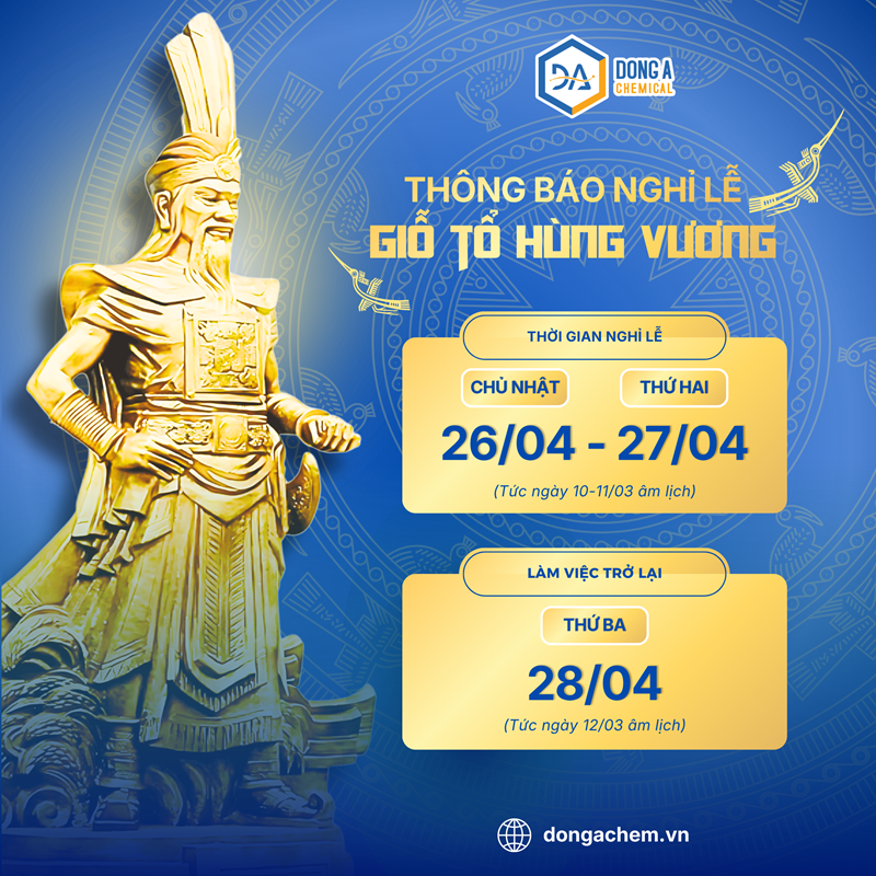 Thông báo lịch nghỉ lễ Giỗ tổ Hùng Vương và 30/4-1/5/2026
